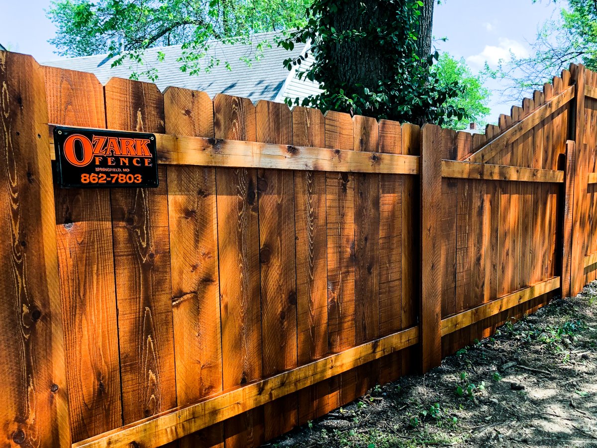 Pre-stained Wood Fence Project | Springfield Missouri Fence Company
